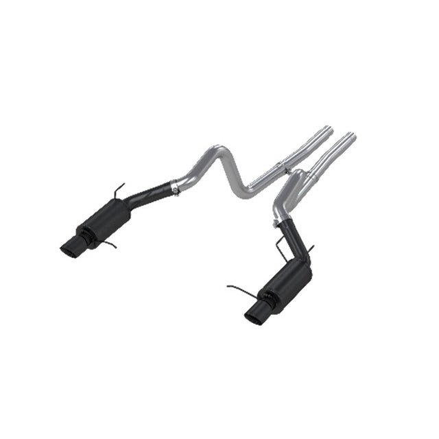MBRP cat-back exhaust system fits 2011-2014 Ford Mustang dual split rear exit aluminized steel S7258BLK