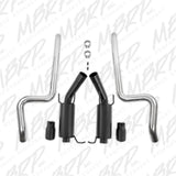 MBRP cat-back exhaust system fits 2011-2014 Ford Mustang dual split rear exit aluminized steel S7258BLK