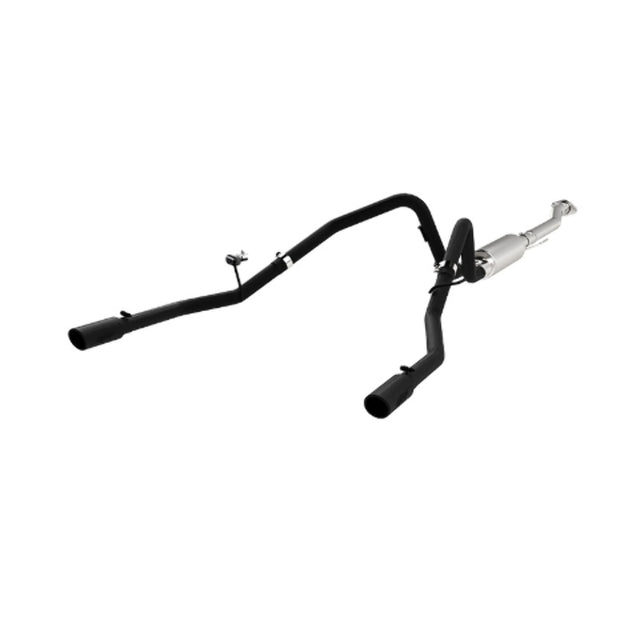 MBRP cat-back exhaust system fits 2011-2014 Ford F-150 dual rear exit aluminized steel black coated S5240BLK 2 inch inlet/outlet
