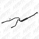 MBRP cat-back exhaust system fits 2011-2014 Ford F-150 dual rear exit aluminized steel black coated S5240BLK 2 inch inlet/outlet