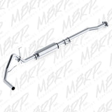 MBRP cat-back exhaust system fits 2011-2014 Ford F-150 single side exit aluminized steel S5236P 3 inch inlet/outlet