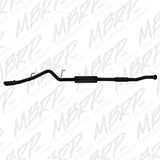 MBRP cat-back exhaust system fits 2011-2014 Ford F-150 single side exit aluminized steel black coated S5230BLK 3 inch inlet/outlet