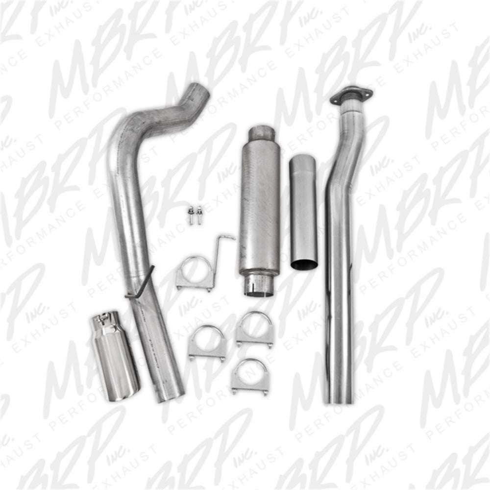 MBRP cat-back exhaust system fits 2011-2014 Ford F-150 single side exit aluminized steel S5248AL 4 inch inlet/outlet