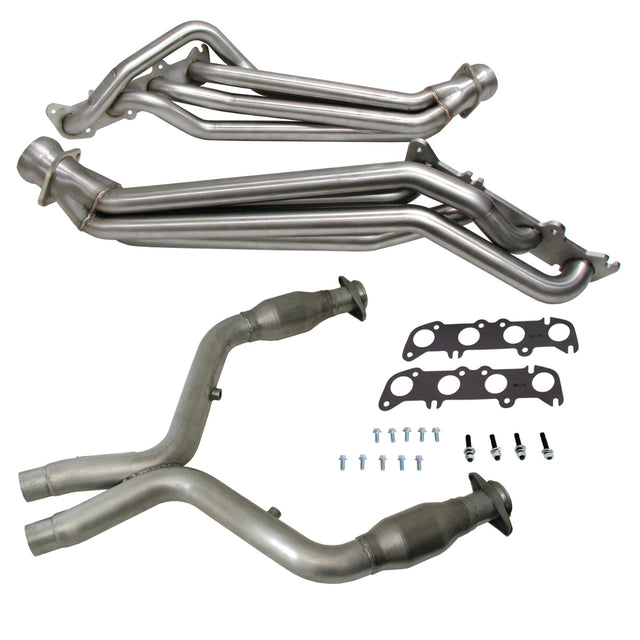 Fits 2011-2014 Mustang GT 1-3/4 Tube Headers, Short Mid X Pipe w/Converter-16337