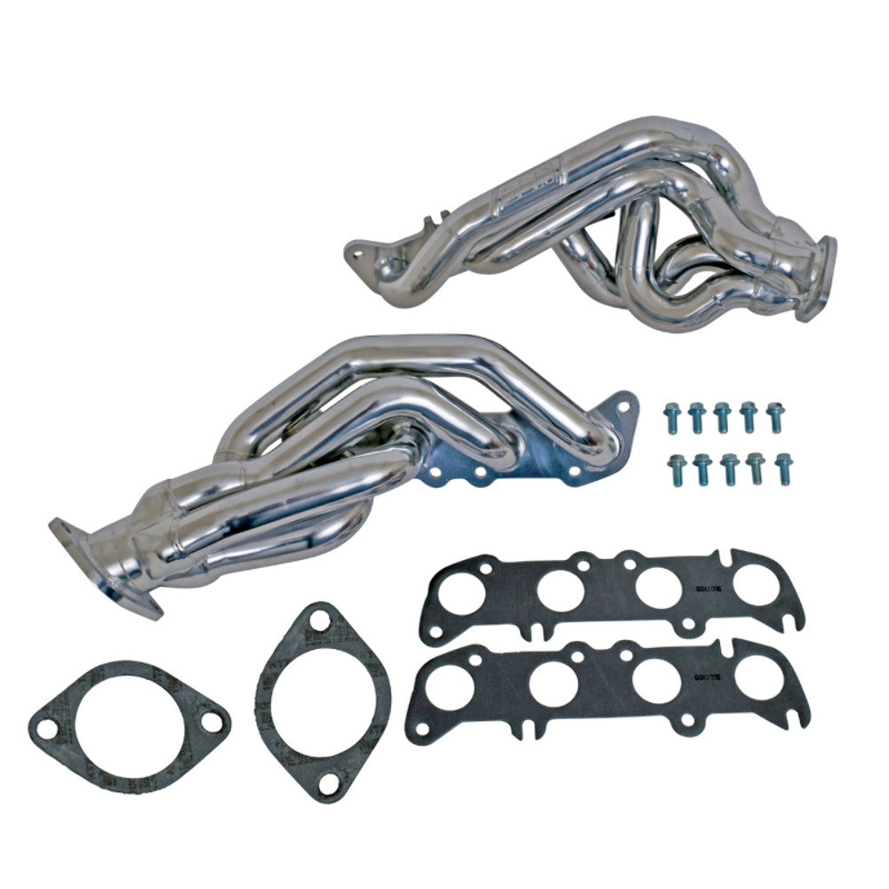 Fits 2011-2014 Mustang GT 1-3/4 Tuned Length Exhaust Headers-Silver-16320 ceramic coated polished