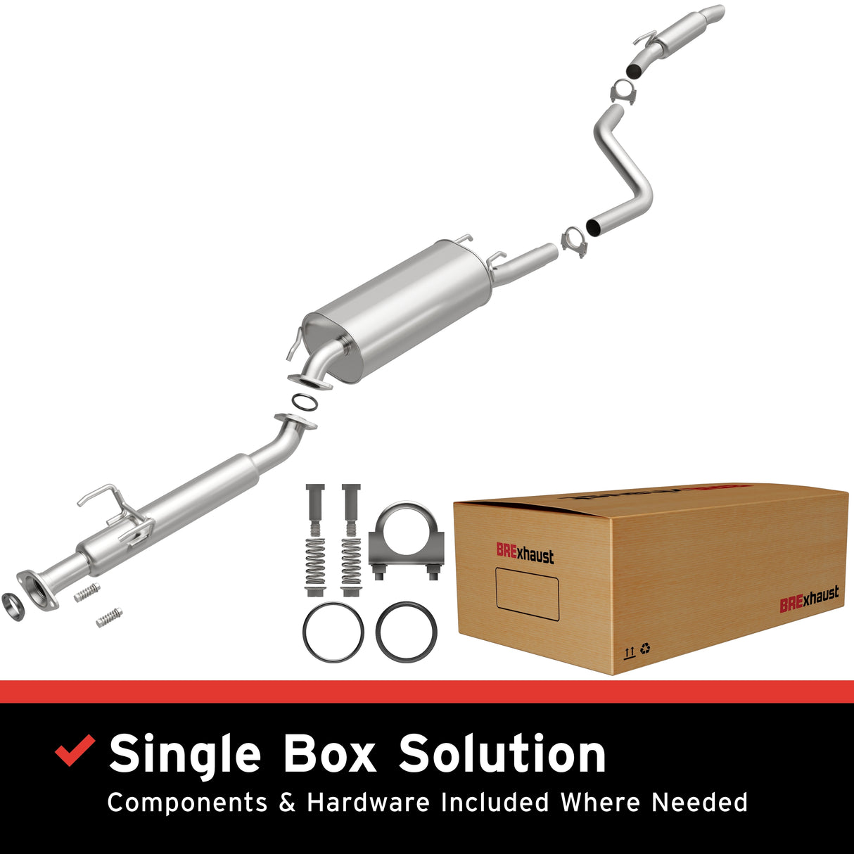 Fits 2011-2016 Toyota Sienna 3.5L Direct-Fit Replacement Exhaust System 106-0668 aluminized steel