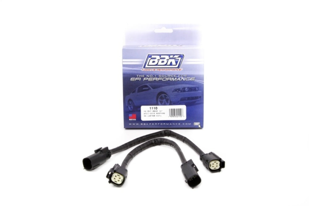 t Fits 2011-2017 Mustang 5.0 & 3.7L Rear O2 Extensions- 12In (Pair)-1110 BBK Performance