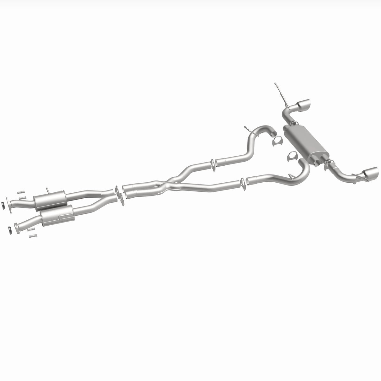 Fits 2011-2022 Jeep Direct-Fit Replacement Exhaust System 106-0834 aluminized steel