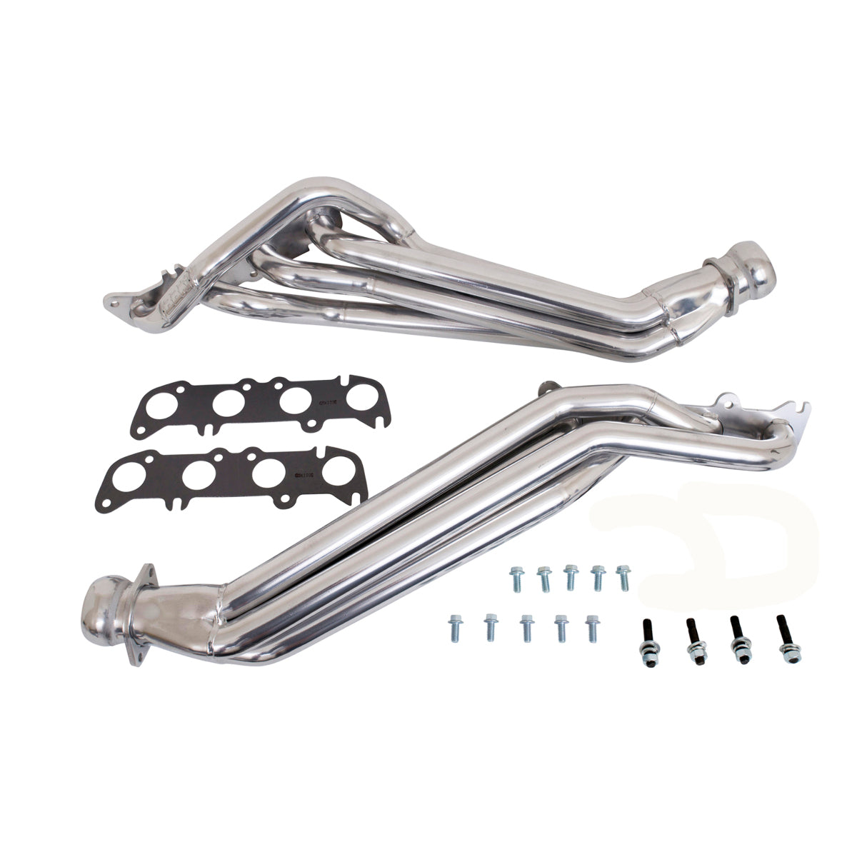 Fits 2011-2023 Mustang 5.0 1-3/4 Long Tube Exhaust Headers-Silver-16330 for 2011-2023 Ford Mustang polished