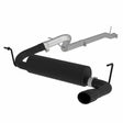 MBRP cat-back exhaust system fits Jeep Wrangler single rear exit aluminized steel black coated S5526BLK