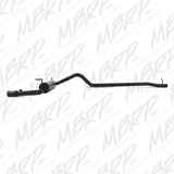 MBRP cat-back exhaust system fits Jeep Wrangler single rear exit aluminized steel black coated S5526BLK