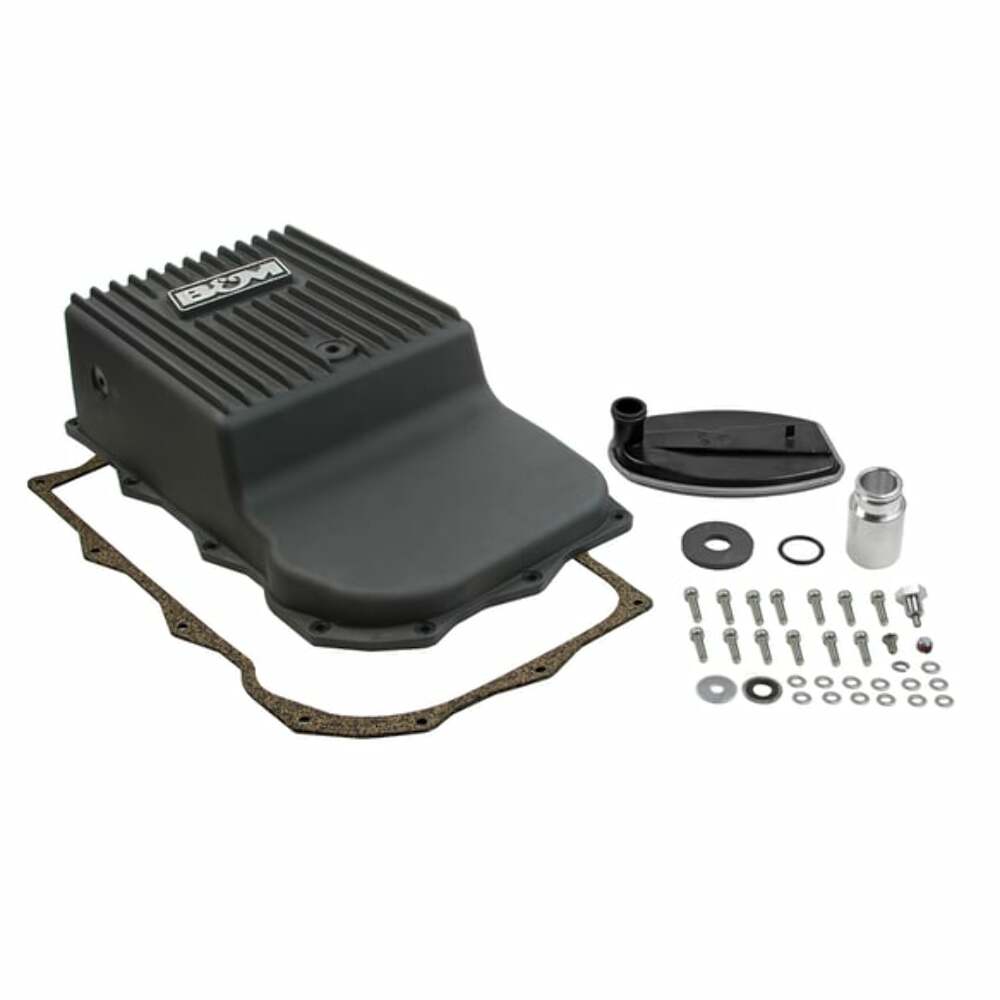 Fits 2013-2023 Ram 1500 Trucks Hi-Tek Deep Transmission Pan - Black aluminum black anodized