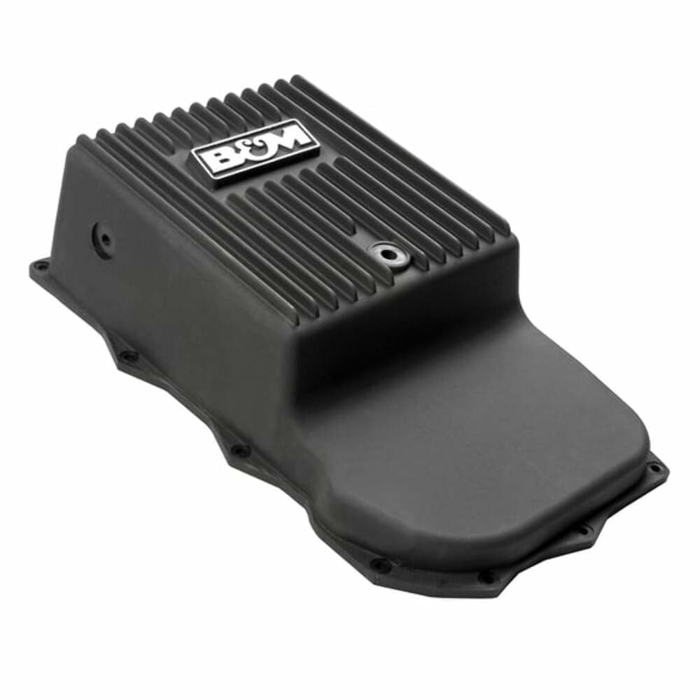 Fits 2013-2023 Ram 1500 Trucks Hi-Tek Deep Transmission Pan - Black aluminum black anodized