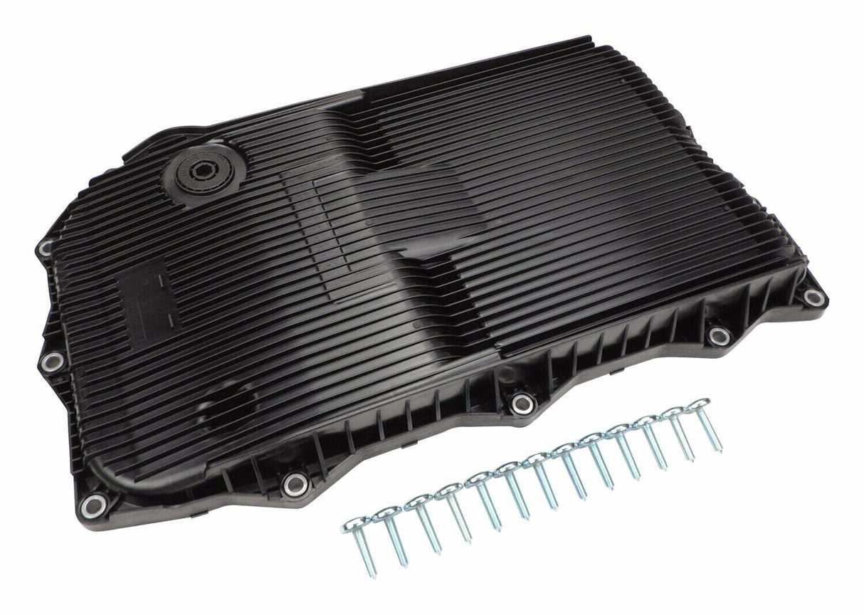 Fits 2014-2021 WK Grand Cherokee w/ 845RE Transmission Oil Pan; 52854834AB black