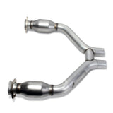 Fits 2015-17 Mustang V6 Short Mid H Pipe w/Converters For Use w/ 1642/16420-1465