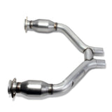 Fits 2015-17 Mustang V6 Short Mid H Pipe w/Converters For Use w/ 1642/16420-1465