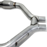 Fits 2015-17 Mustang V6 Short Mid H Pipe w/Converters For Use w/ 1642/16420-1465
