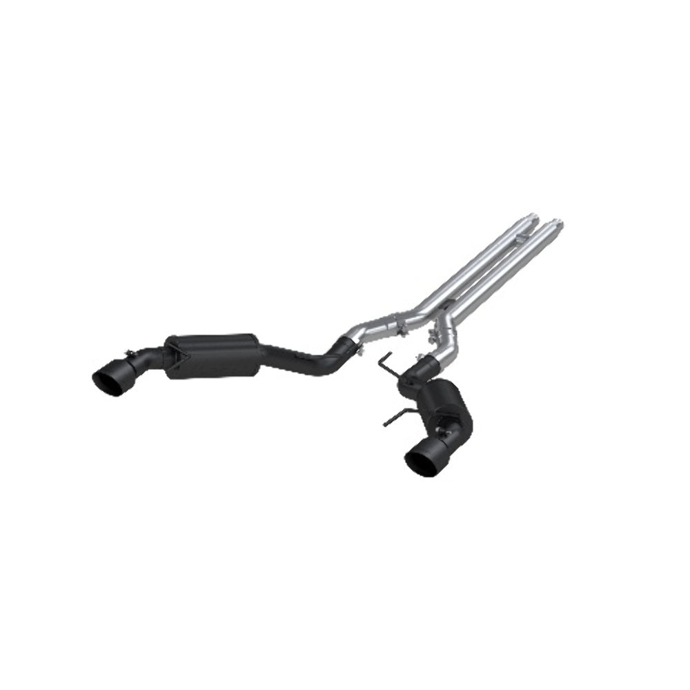 MBRP cat-back exhaust system fits 2015-2017 Ford Mustang dual split rear exit aluminized steel S7277BLK 4.5 inch inlet/outlet
