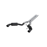 MBRP cat-back exhaust system fits 2015-2017 Ford Mustang dual split rear exit aluminized steel S7277BLK 4.5 inch inlet/outlet