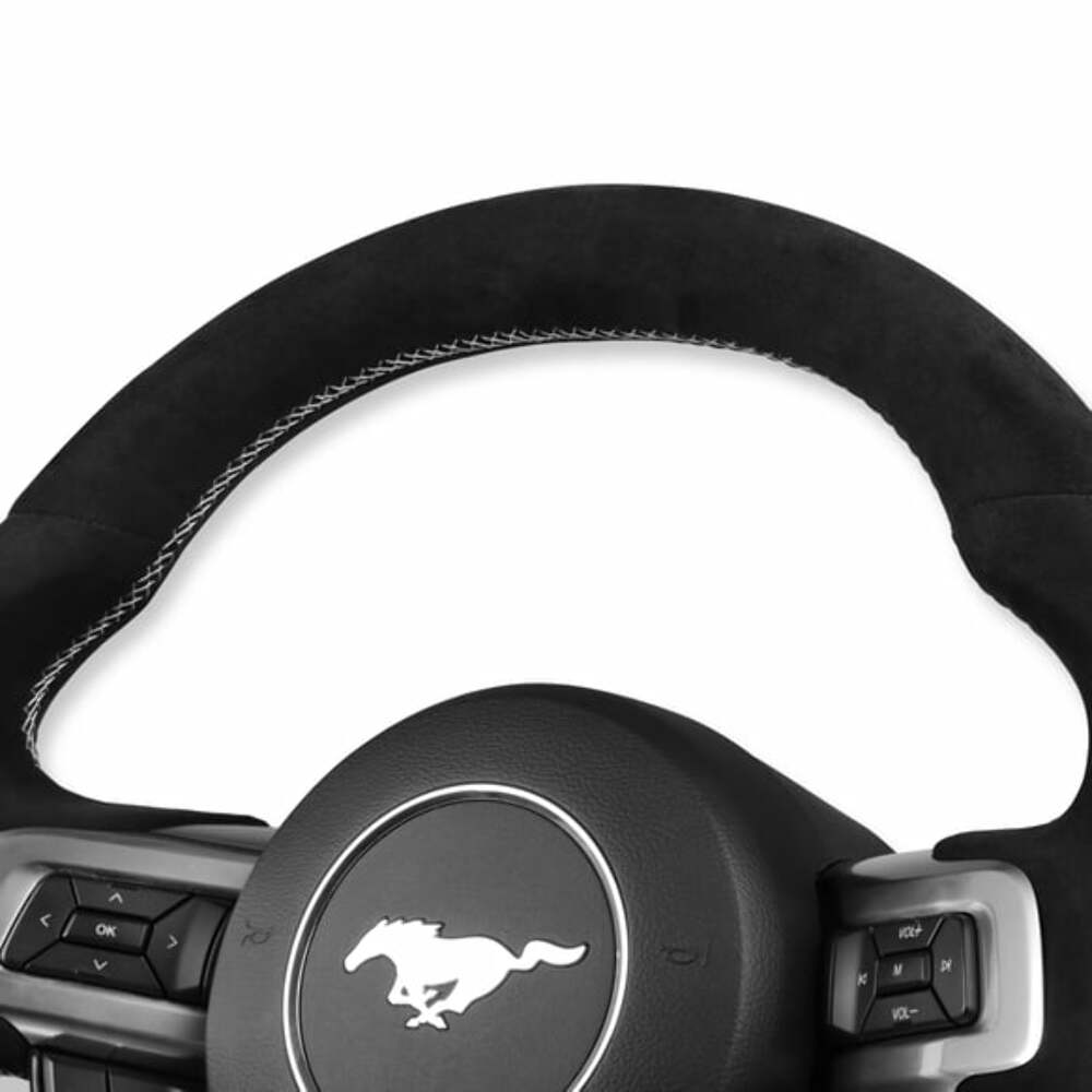 t Fits 2015-2017 Ford Mustang Steering Wheel-Alcantara Wrapped Heated-RK950-08 Rekudo