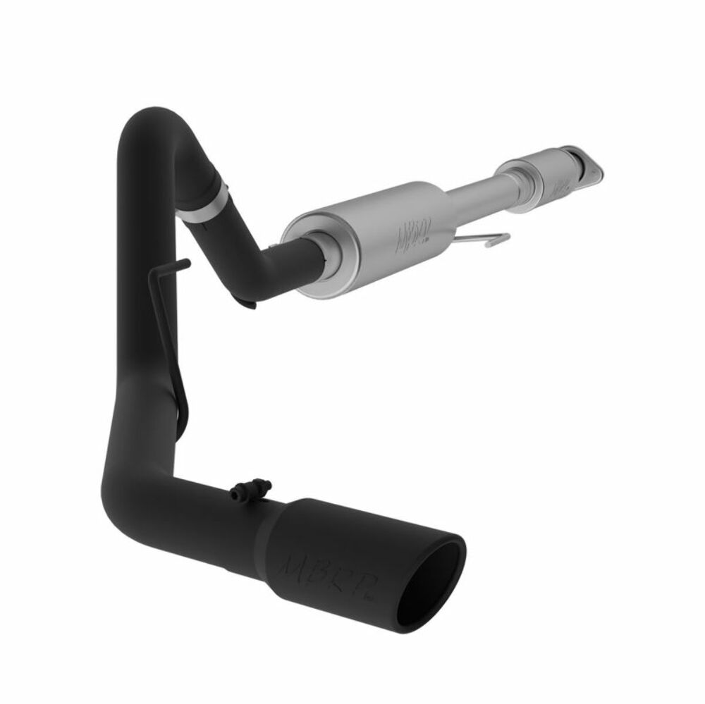 MBRP cat-back exhaust system fits 2015-2020 Ford F-150 single side exit aluminized steel S5256BLK 3 inch inlet/outlet
