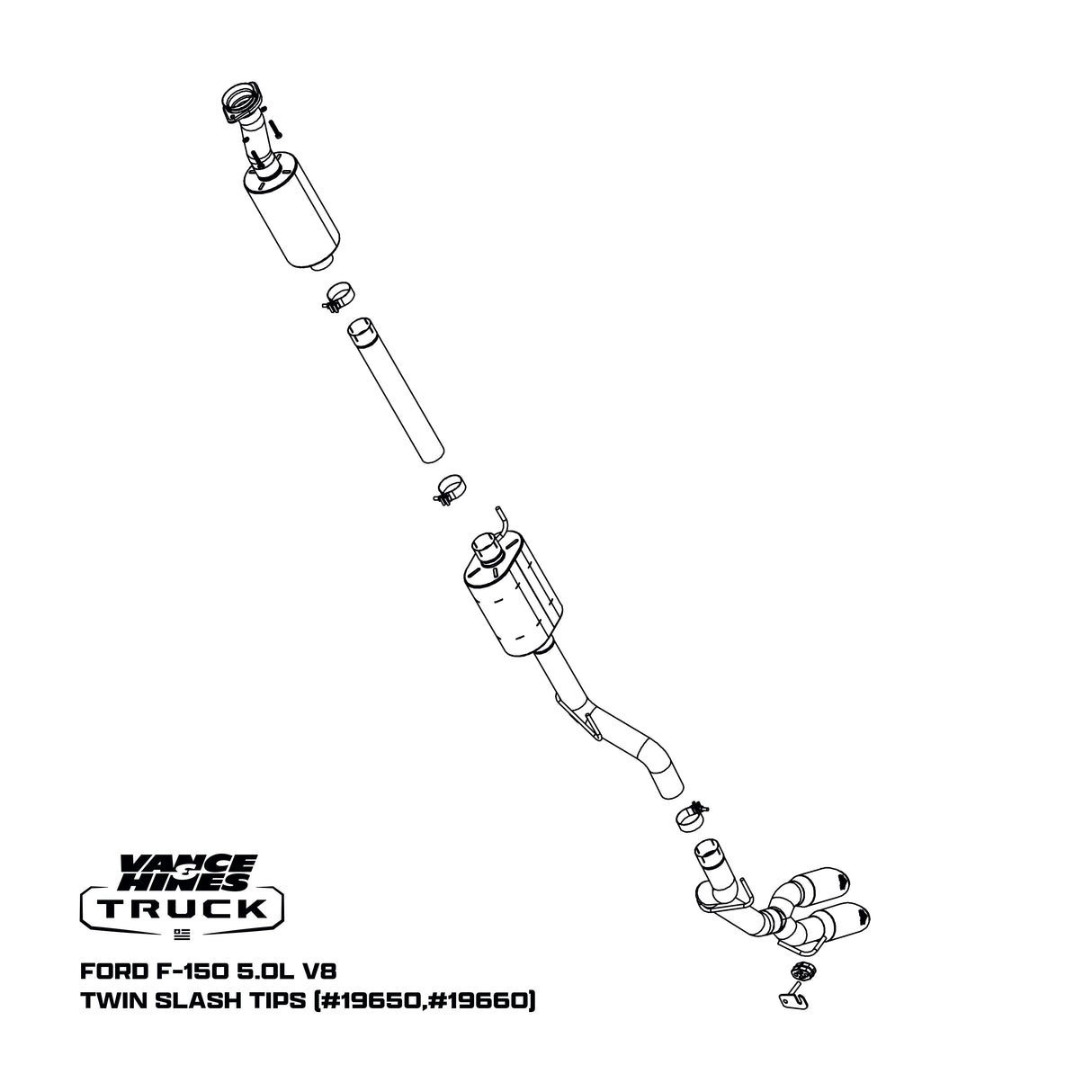Fits 2015-2020 Ford F-150 Cat Back Performance Exhaust System 19660-VAH
