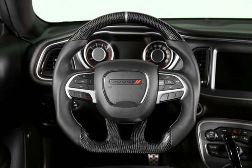 Fits 2015-2022 Dodge Challenger/Charger; Steering Wheel-Carbon Fiber-CH950-17