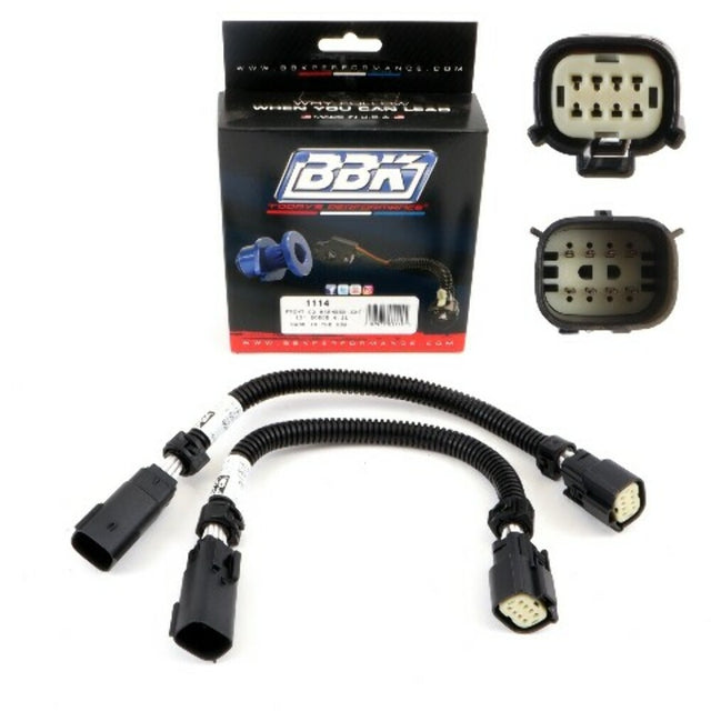 t Fits 2015-2024 Dodge Hellcat 6.2L O2 Sensor Extensions 6 Pin (Front 12 In)-1114 BBK Performance