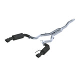 MBRP cat-back exhaust system fits 2015-2024 Ford Mustang dual split rear exit aluminized steel S7274BLK 4.5 inch inlet/outlet