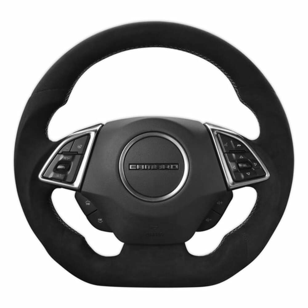 Fits 2016-2022 Chevrolet Camaro Muscle Cars Steering Wheel-Alcantara CA950-14 black