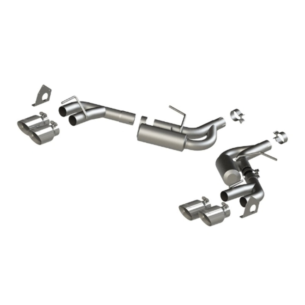 MBRP axle-back exhaust system fits 2016-2024 Chevy Camaro Armor Pro Series T304 stainless steel S7039304 5 inch inlet 2.5 inch outlet