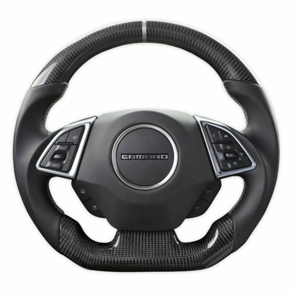 Fits 2016-22 Chevrolet Camaro Muscle Cars Steering Wheel Carbon Fiber CA950-13 black
