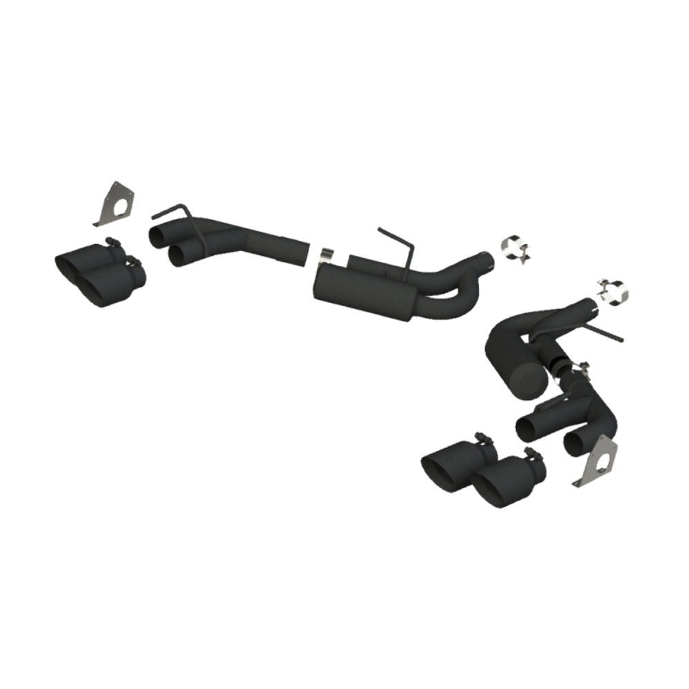 MBRP axle-back exhaust system fits 2016-2024 Chevy Camaro aluminized steel black coated S7039BLK 2.5 inch inlet/outlet