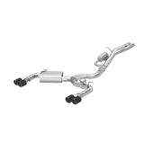MBRP cat-back exhaust system fits 2017-2020 Audi dual split rear exit Armor Pro Series T304 stainless steel carbon fiber tip S46103CF