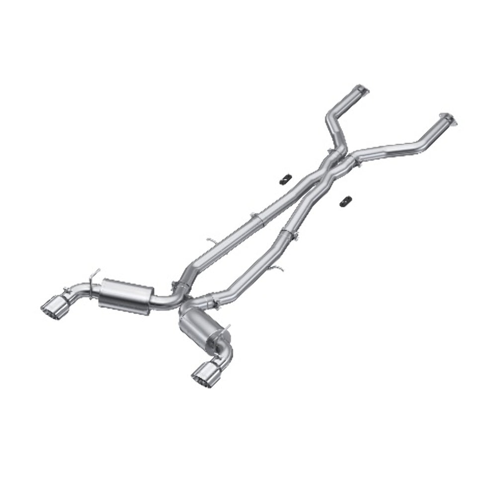 MBRP cat-back exhaust system fits 2017-2020 Infiniti dual rear exit Armor Pro Series T304 stainless steel S4404304