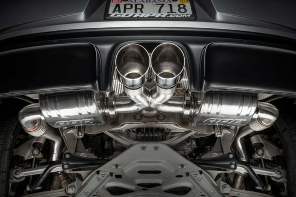 Fits 2017-24 718 Boxster Porsche Catback Exhaust Left Muffler-2.0/2.5T stainless steel