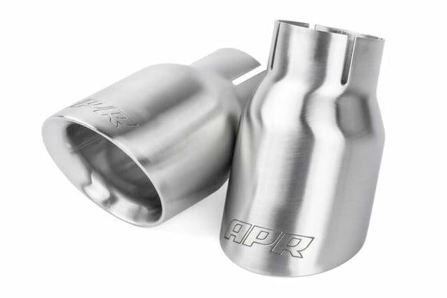 Fits 2017-24 718 Boxster Porsche Double-Walled 3.5"Cut Tips (Silver)-Set for Audi and VW stainless steel