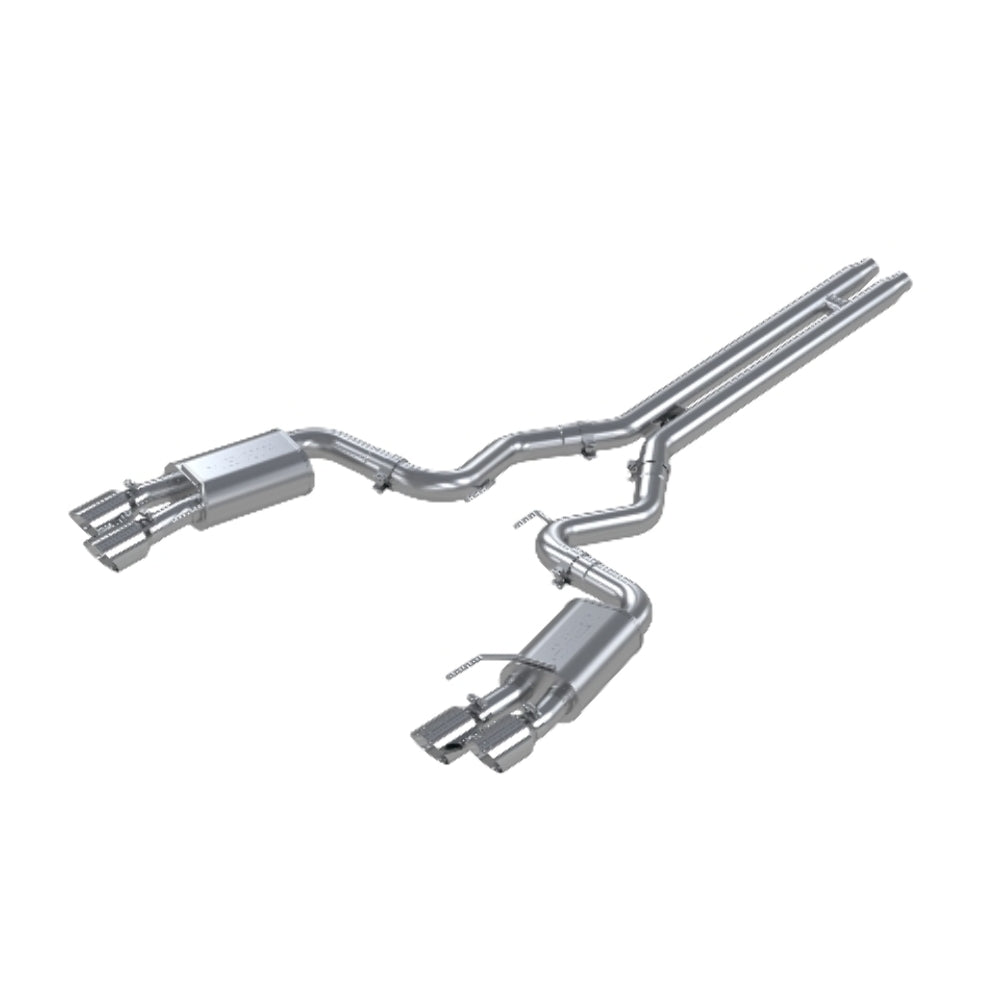 t Fits 2018-23 Mustang 3" Cat Back w/Quad 4" Dual Wall Tips Street Version-S7205AL MBRP Exhaust