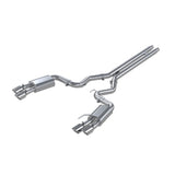 t Fits 2018-23 Mustang 3" Cat Back w/Quad 4" Dual Wall Tips Street Version-S7205AL MBRP Exhaust