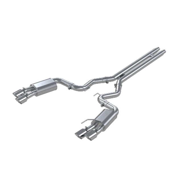 t Fits 2018-23 Mustang 3" Cat Back w/Quad 4" Dual Wall Tips Street Version-S7205AL MBRP Exhaust