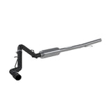 MBRP cat-back exhaust system fits 2019-2021 Chevy Silverado 1500 single side exit aluminized steel black coated S5087BLK 3 inch inlet/outlet