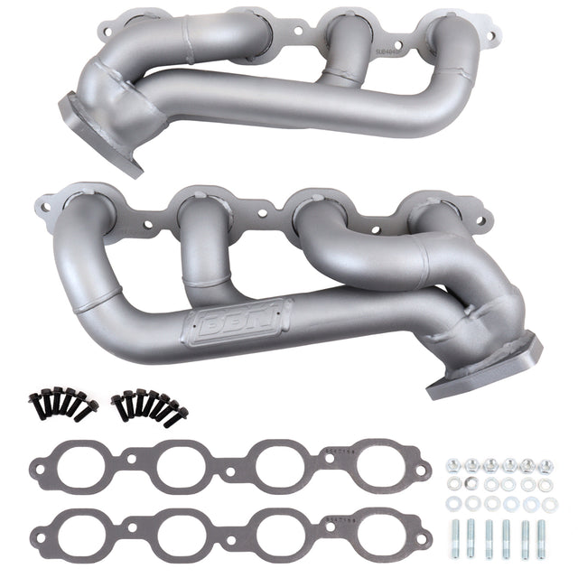 Fits 2019-2024 Chevrolet GM Truck 5.3L 6.2L 1-3/4 Shorty Exhaust Headers-4048 for 2019-2024 Chevy Silverado ceramic coated polished