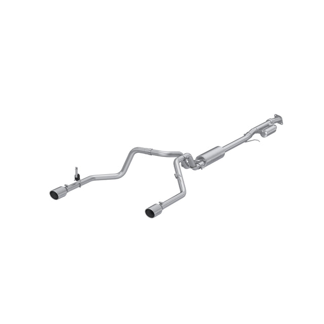 MBRP cat-back exhaust system fits 2019-2024 Chevy Silverado 1500 dual rear exit aluminized steel S5021AL 2.5 inch inlet/outlet