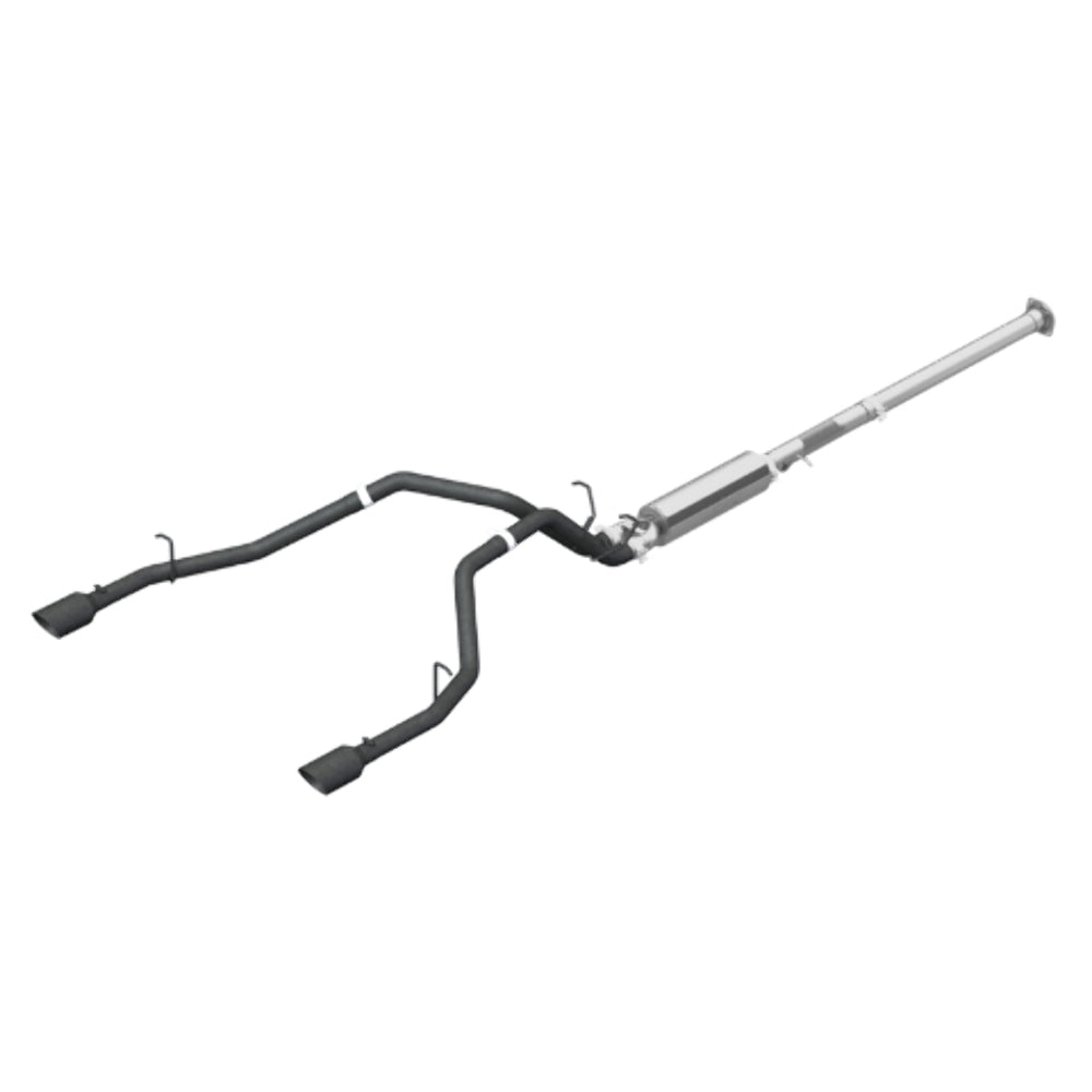MBRP cat-back exhaust system fits 2019-2024 Ram 1500 dual split rear exit aluminized steel black coated S5152BLK
