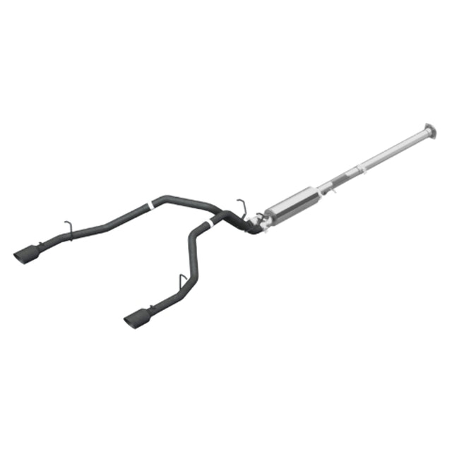 MBRP cat-back exhaust system fits 2019-2024 Ram 1500 dual split rear exit aluminized steel black coated S5152BLK