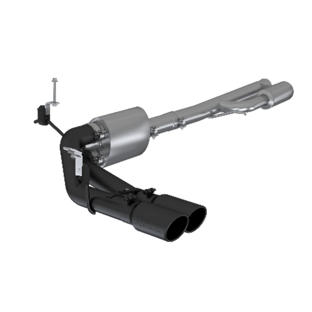MBRP cat-back exhaust system fits 2019-2024 Chevy Silverado 1500 dual side exit aluminized steel S5092BLK