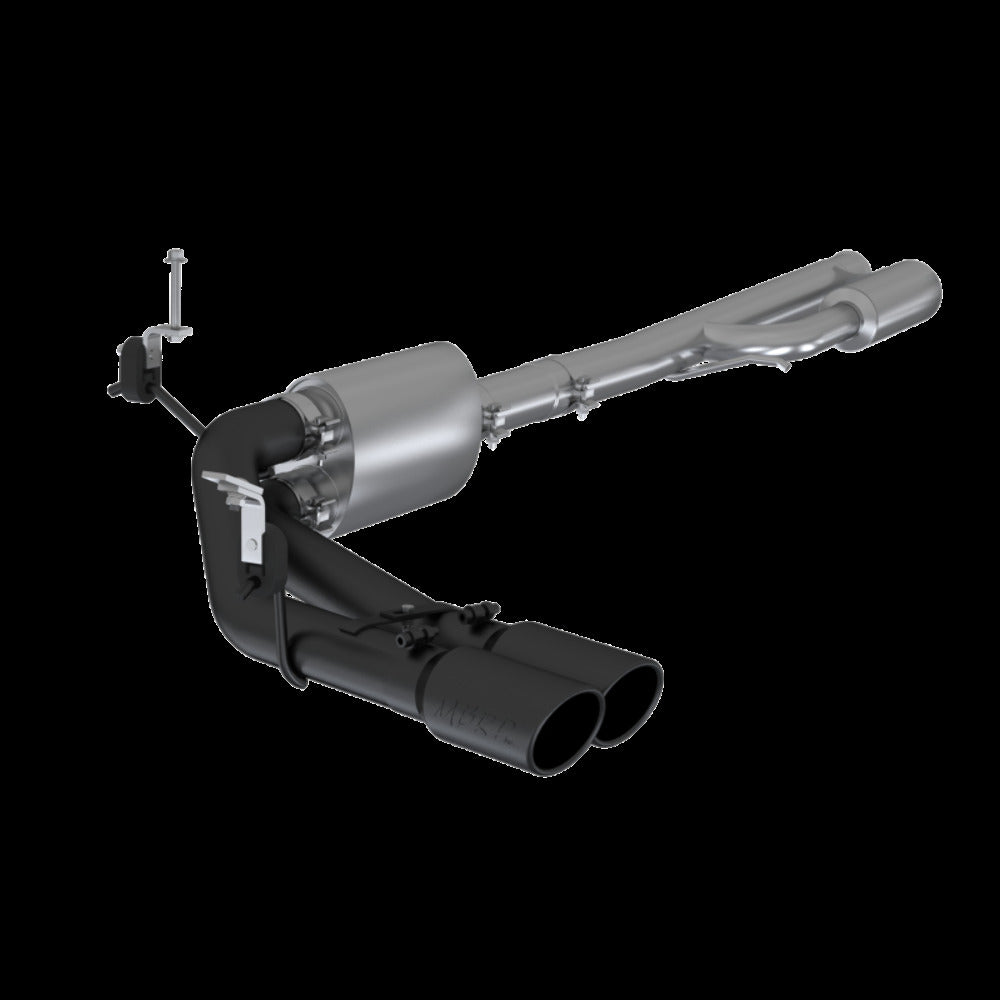MBRP cat-back exhaust system fits 2019-2024 Chevy Silverado 1500 dual side exit aluminized steel S5092BLK