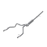 MBRP cat-back exhaust system fits 2019-2023 Chevy Silverado 1500 dual rear exit Armor Pro Series T304 stainless steel S5065304
