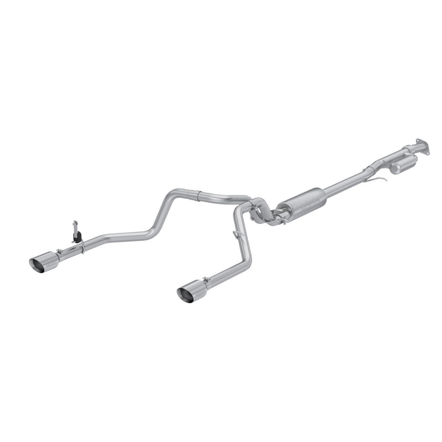 MBRP cat-back exhaust system fits 2019-2024 Chevy Silverado 1500 dual rear exit Armor Pro Series T304 stainless steel S5021304 2.5 inch inlet/outlet