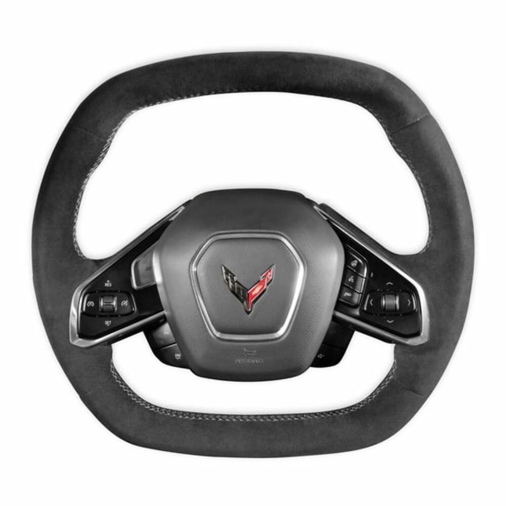 Fits 2020-2023 Chevrolet Corvette Muscle Cars Steering Wheel-Alcantara CV950-24 black